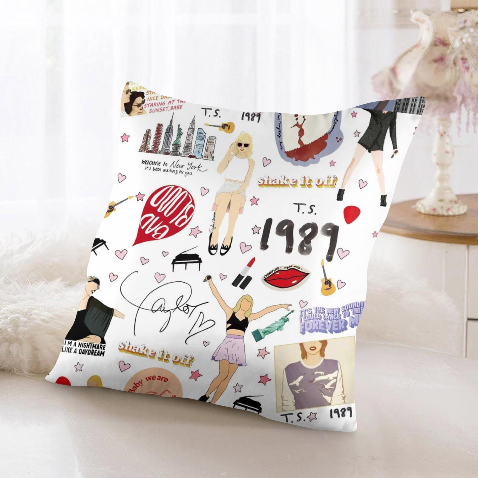 

Квадратная наволочка Swifty с поддержкой концерта и принтом для дивана, наволочка для дивана, удобная удобная наволочка без сердечника, 45x45 см One Size