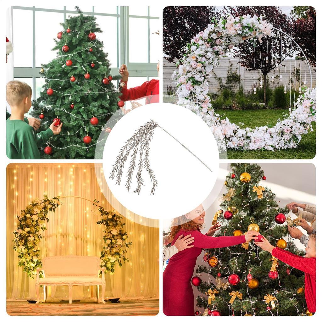 Christmas Picks For Tree Stem Glitter Garland Christmas Greenery For Crafts For Indoor Holiday Winter Fall Mantle Outdoor