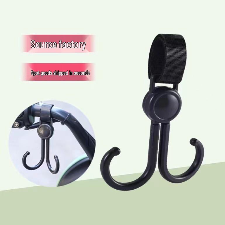 Electric Bike & Motorcycle Hook: Punch-Free, Multifunctional, Strong Weight-Bearing Hanging Buckle with Magic Tape.