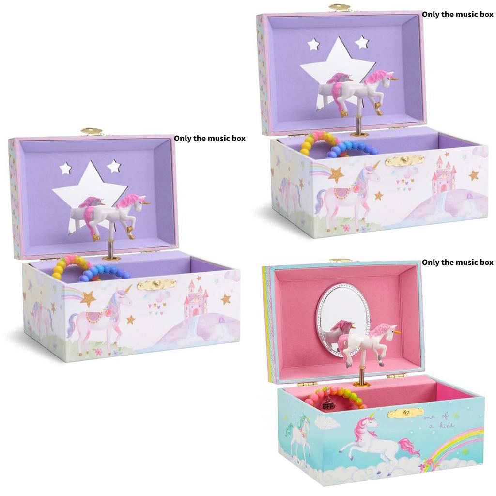 Unicorn Children's Music Box Jewelry Organizer New Year Birthday Gift Multifunctional Ce Certified