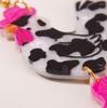 2D acrylic Christmas chick fun animal shaped earrings