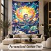 Space Cosmic (202) Theme Personalized Tapestry Custom Name Text Wall Hanging Tapestry Home Background Decoration