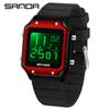 SANDA Electronic Watch Multifunctional Waterproof Sports Electronic Watch Fashion Trend Silicone Band Electronic Watch