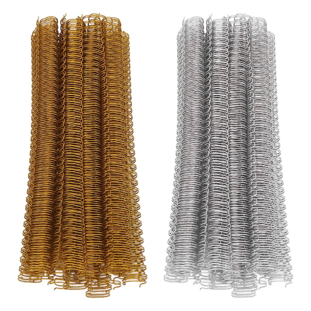 100PCS Spiral Binding Coils 34 Loops 3:1 Pitch  Paper Double Wire Binding Spines 120 Sheets Capaci