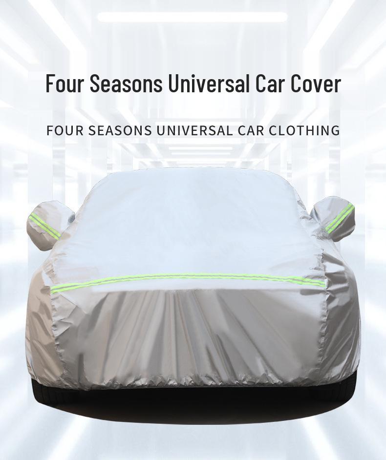Full Car Cover: Dustproof, Sunshade, Heat Insulation, Summer Protection with 170T Polyester Taffeta