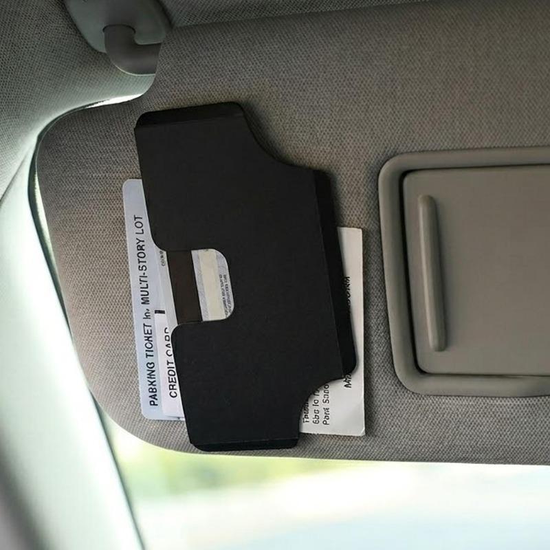 Car Mounted Card Holder Voucher Storage Box Car Refueling High-Speed Card Slot Card Stand Auto Sunshade Storage Cardholder