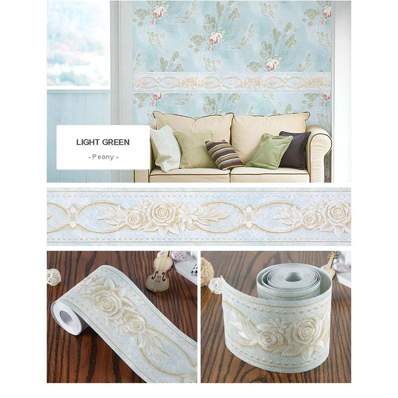 5M Waterproof Waistline Wallpaper Toilet Bathroom Self Adhesive Skirting Lines Decor Baseboard Corridor Floor Border 3D Stickers