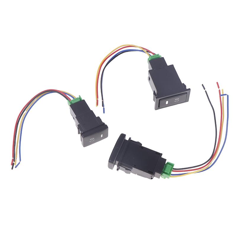 Durable For Dc 12V Front /Rear Fog Light Push Switch With 4 Wire Button For Car Boat Automotive Rv Black