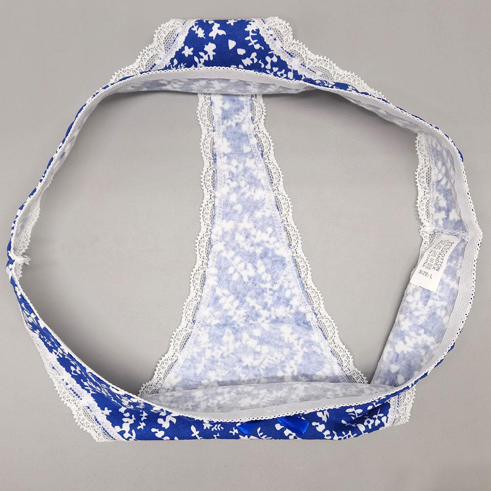 Women's Cotton Panties Girl Briefs Ms. Cotton Thong Sexy Fashion Thong Sexy Thong Underwear 6 Pcs