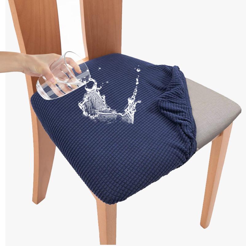 Nepromokavé Strečové Žakárové Potahy na Sedáky Židlí Odnímatelné Pratelné Polštářky Chrániče Sedáků Židlí do Jídelny