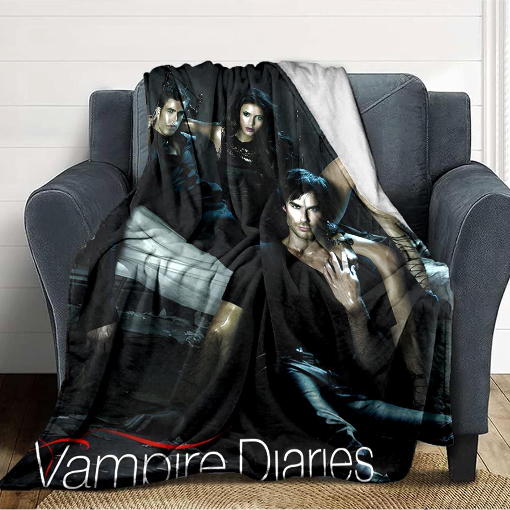 1pc The Vampire Diaries4 Blanket, Gift, for Men and Women, Soft Blanket, Good for Sofa Bed Couch Travel, Lightweight Flannel Blanket