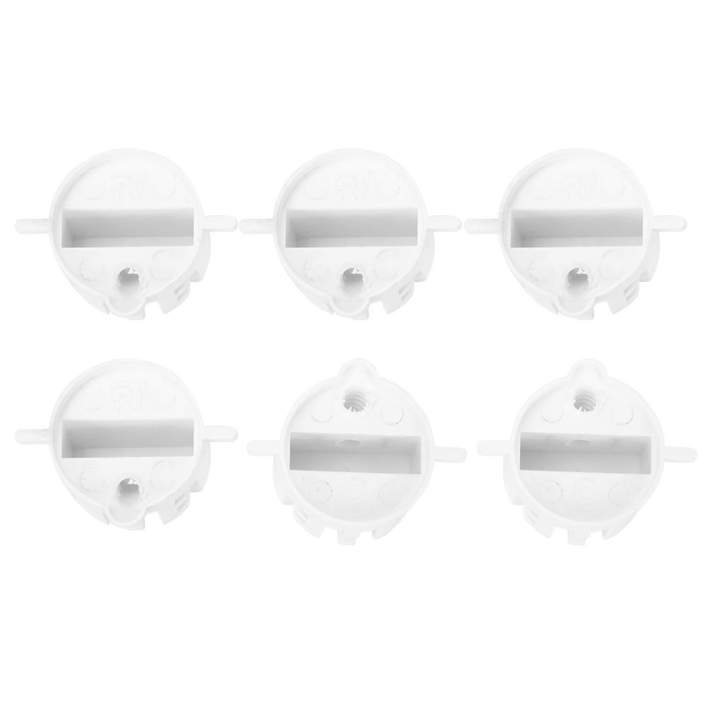 6pcs Plastic Cup Plug Surfboard FCS Round Surf Fin Plug G5 Box Fin Plug & Screw Key(white)