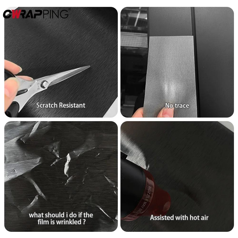 Autocolant Vinil Aluminiu Periat pentru Mașină Impermeabil Fără Bule Auto Motocicletă Autocolant pentru Calculator Folie Protectoare pentru Accesorii Auto