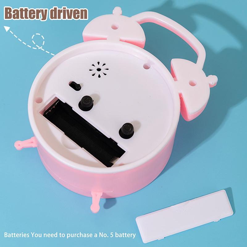 1Pc Home Decoration Mini Small Alarm Clock Creative Quartz Round Alarm Clock Portable Desktop Ornaments