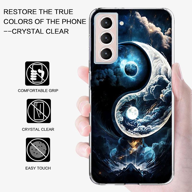 Balance of Elements The Eternal Yin-Yang Phone Case For Samsung Galaxy S25 Edge S24 S23 FE S21 S20 S10 Plus S22 S26 Ultra Cover