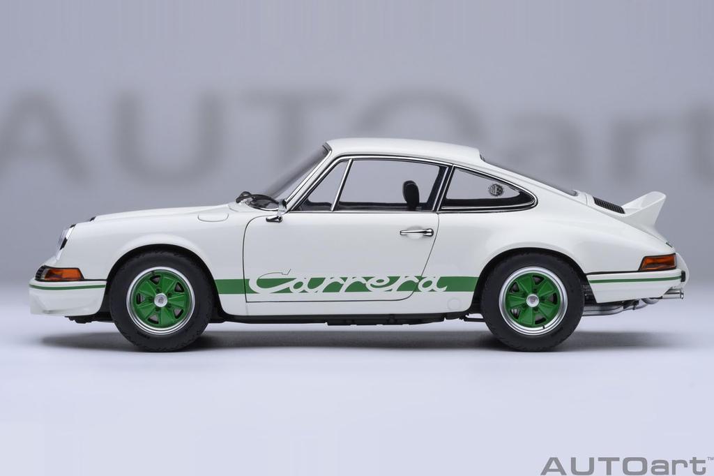 AUTOart Scale Porsche 911 Carrera RS Prix Finished Product 78031 1/18 2.7 (Grand White/Green Stripes)