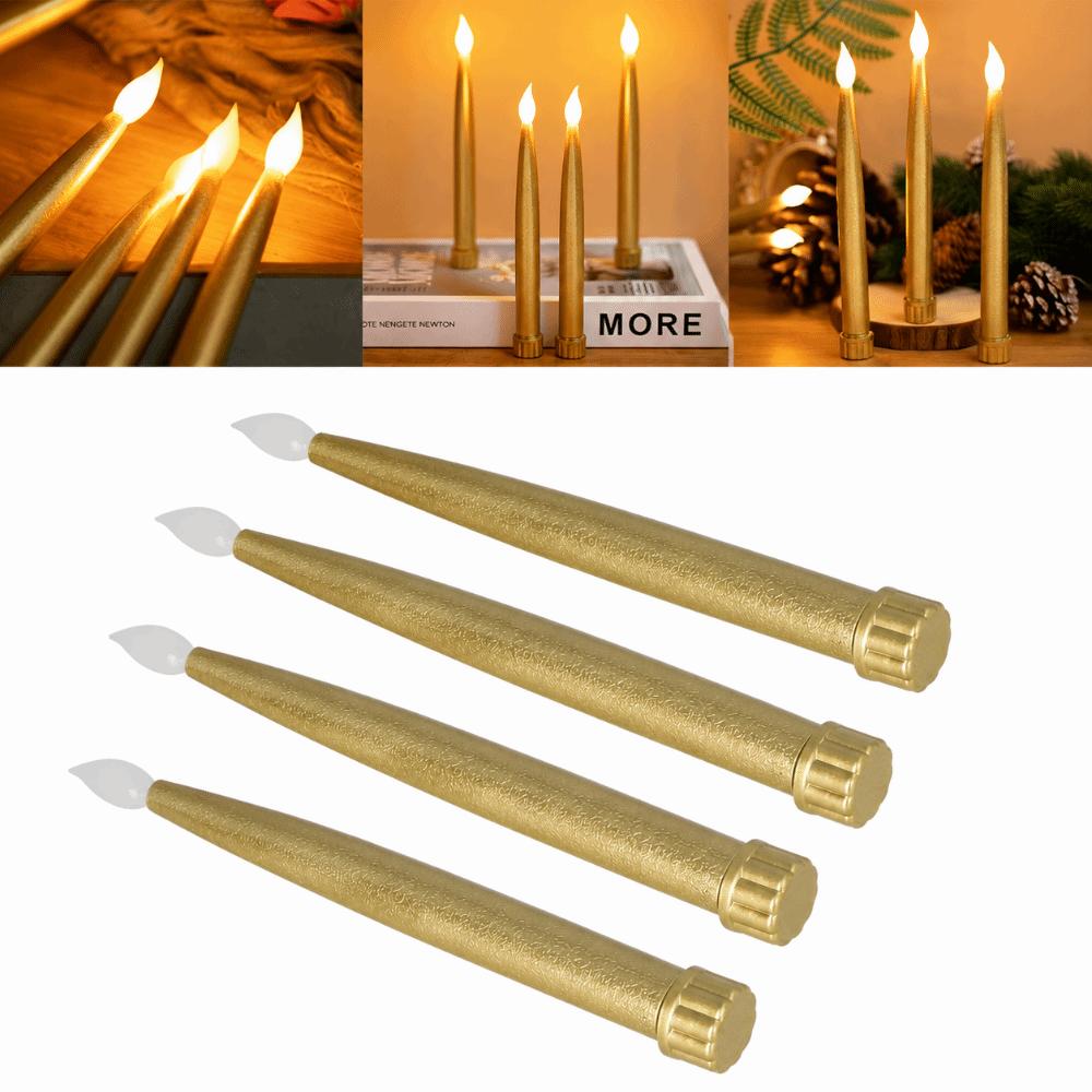 4Pcs Taper LED Candle Lamp Warm Light Electronic Candle Light  Wedding Centerpiece
