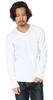 Avirex Daily Mini Waffle Size Long Mini Waffle V-Neck Tee, Men's, Small, 6163584, White, Sleeve, T-Shirt