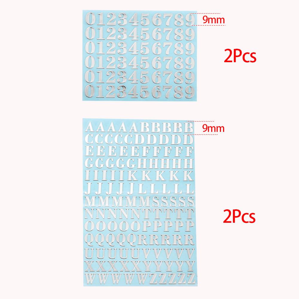 Adesivi Decorativi Lettere Alfabeto Numeri 2-9mm Riempitivo Resina Epossidica Oro Argento Per Stampi in Silicone Fai da Te Riempimenti per Artigianato