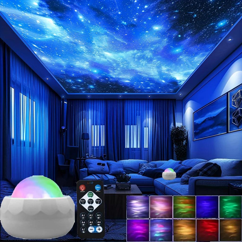 Aurora Projector LED Night Light USB Powered Remote Control Bedroom Living Room Party Decoration Atmosphere Light Birthday Gift