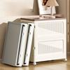Large Capacity Foldable Storage Box Flip Cover Multipurpose Clothes Storage Basket with Wheels Space Saving