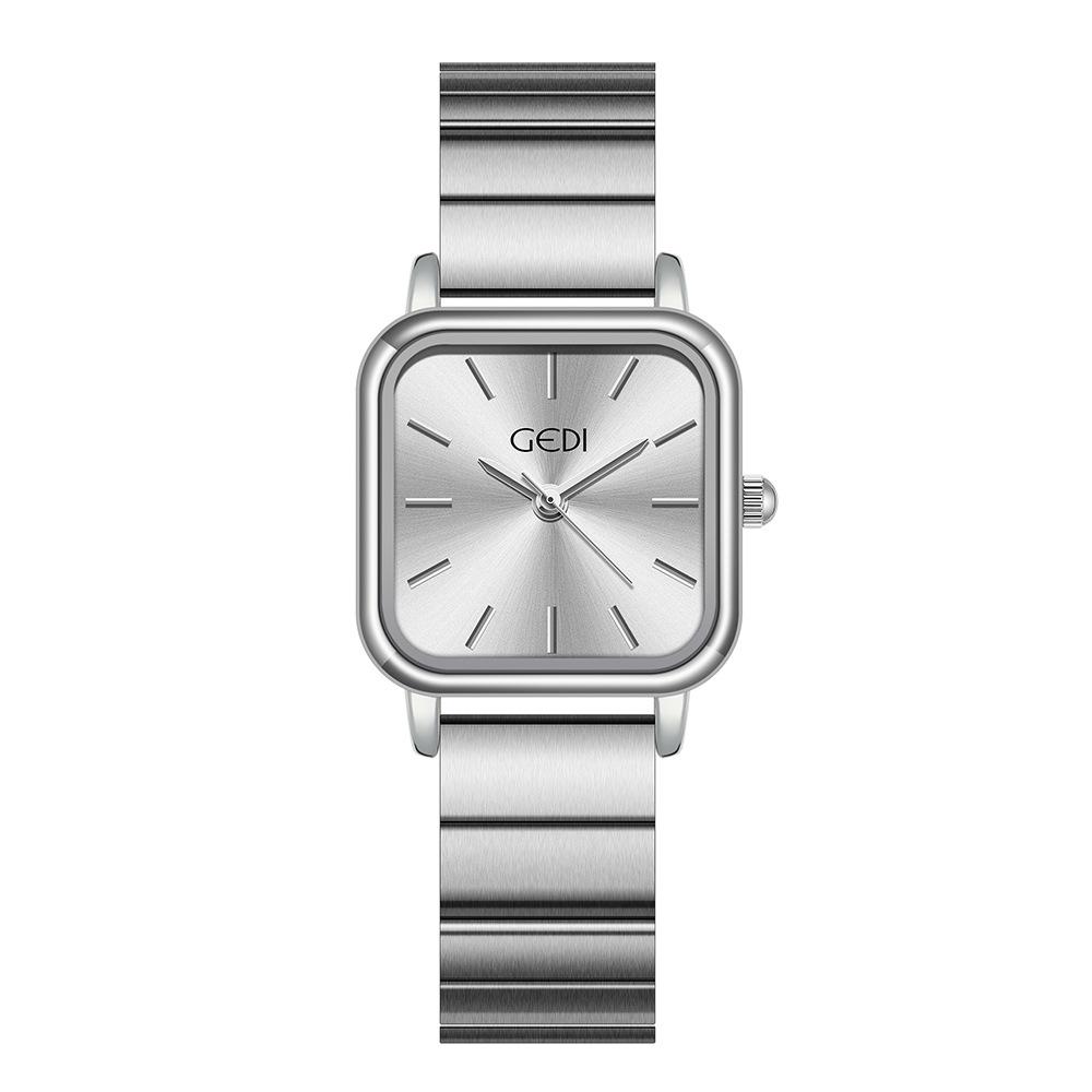 

Маленькие квадратные часы, простые нишевые часы высокого класса, квадратные женские часы, водонепроницаемые кварцевые часы для женщин