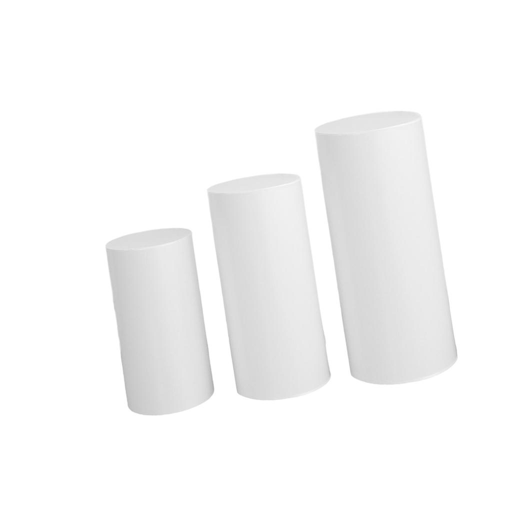3x Plinth Stand Pillar Covers Tablecovers for Birthday Thanksgiving Wedding