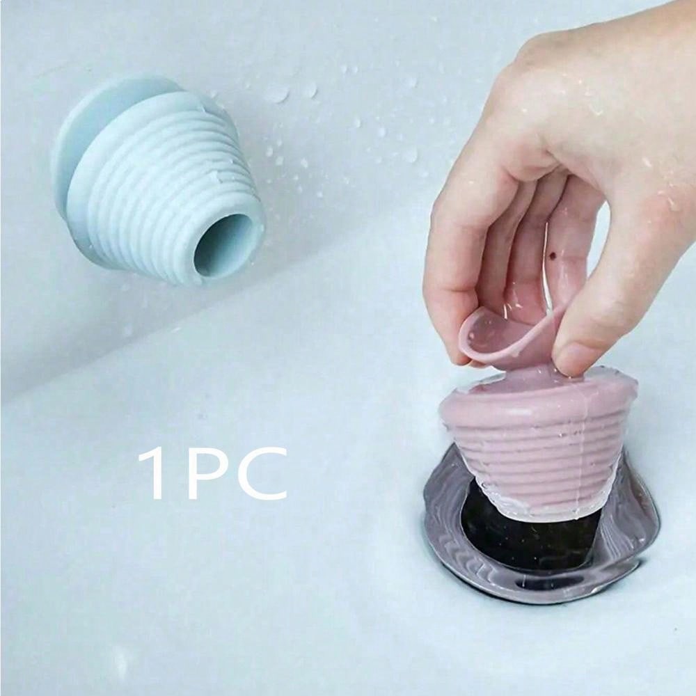 Universal Rubber Bathtub Drain Stopper Pink for Kitchen, Bathroom, Laundry, Basin, Bathtub, Sink
