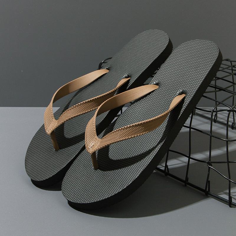 Slippers men's new outdoor pinch men's non-slip personalized sandals Guochao flip-flops trend wearing beach shoes