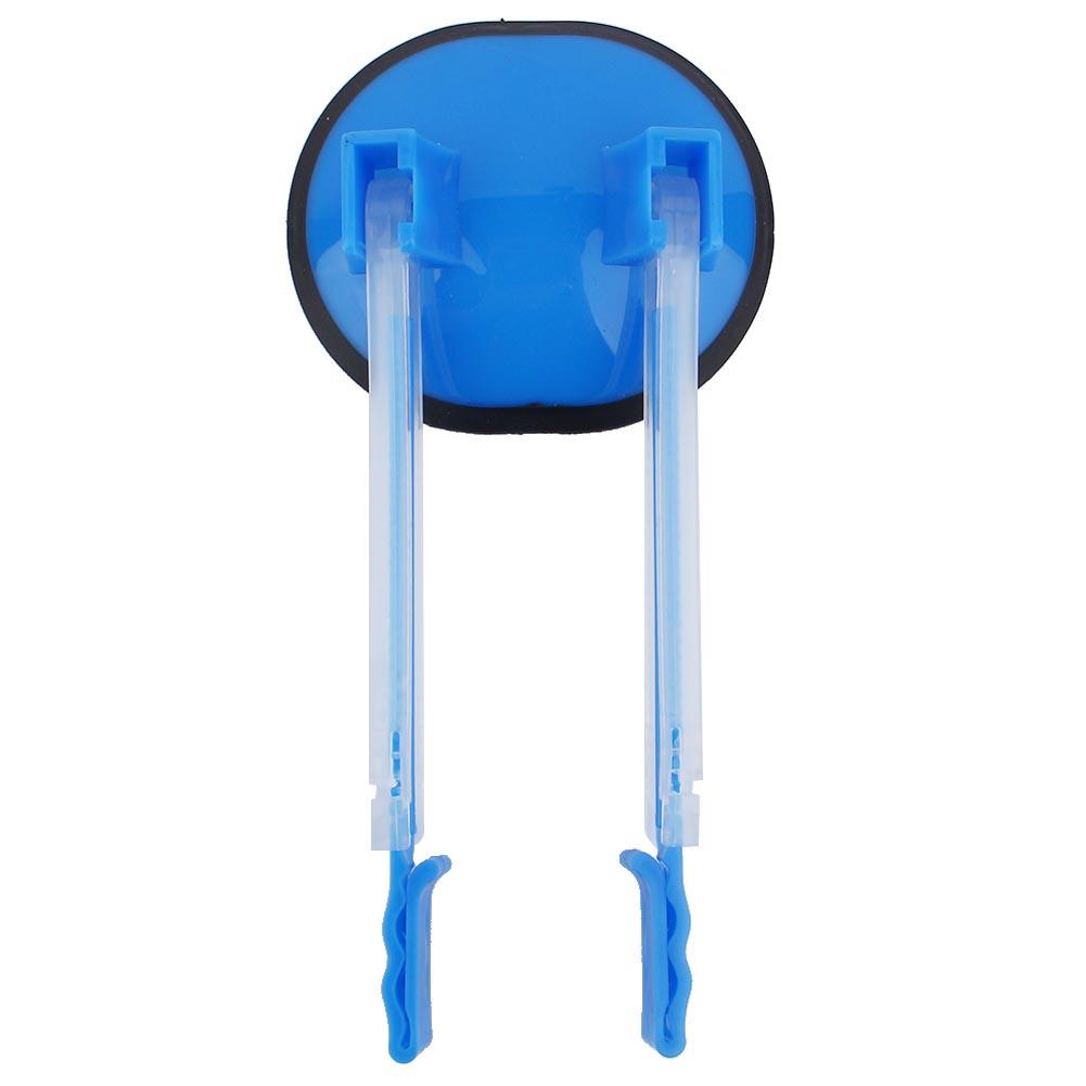 Adjustable Hands Free Baggy Rack Clip Kitchen Food Storage Bag Opener Holder Anti Slip (Blue)