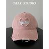 Denim Baseball Cap With Embroidered Letters For Casual Streetwear And Sun Protection