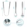 Premium 1Pcs 3Pcs Stainless Steel Tongue Scraper Cleaner For Adults Kids Portable Metal Tongue Cleaner Brush