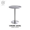 Homlly Tonii Stainless Steel Round Slim Table (40-70cm Diameter)