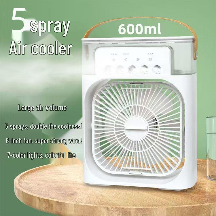 Portable Five-Speed Digital Display Mini Fan with Brushless Motor