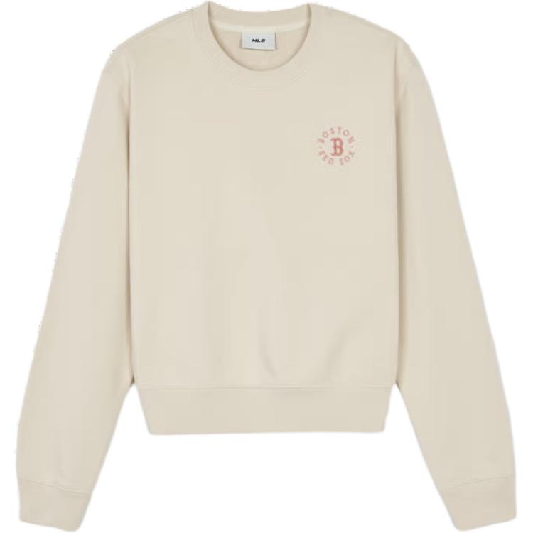 New MLB Basic Boston Red Sox Sweatshirt Women's Dark Cream 3FMTB0244-43CRD
