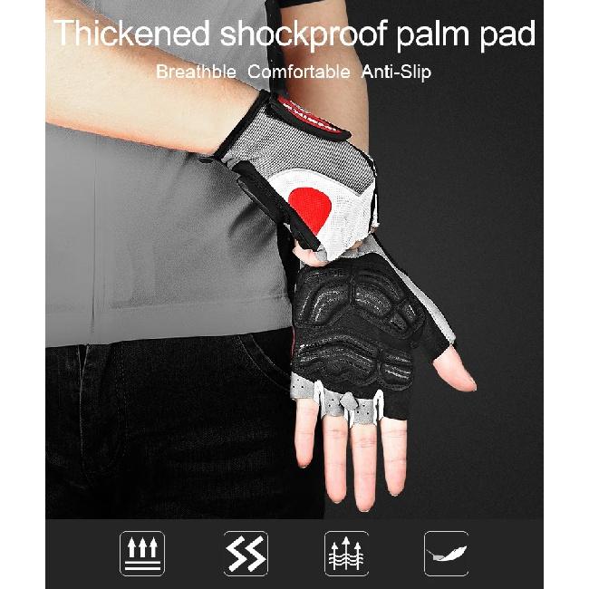 INBIKE Half Finger Cycling Gloves GEL Padded Men Women Shockproof Summer MTB Bicycle Gloves Sports Gym Fitness Glove Accessoreis