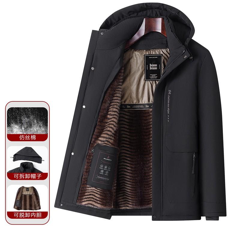 Mens Thick Winter Down Jacket With
