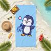 Cute Penguin Cartoon Towel Soft Pool Gift For Travel Gym Shower Camping Quick Dry Sports Beach Towels