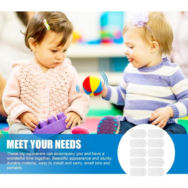 ibasenice Repair Pet Noise Squeakers - 10pcs Insert Replacement Squeaker DIY Toy Pet Baby Toy Noise Maker Insert Replacement for Dog Kid s