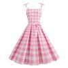 X Retro Supply Summer Cool New Plaid Suspender Slim Pendulum Dress