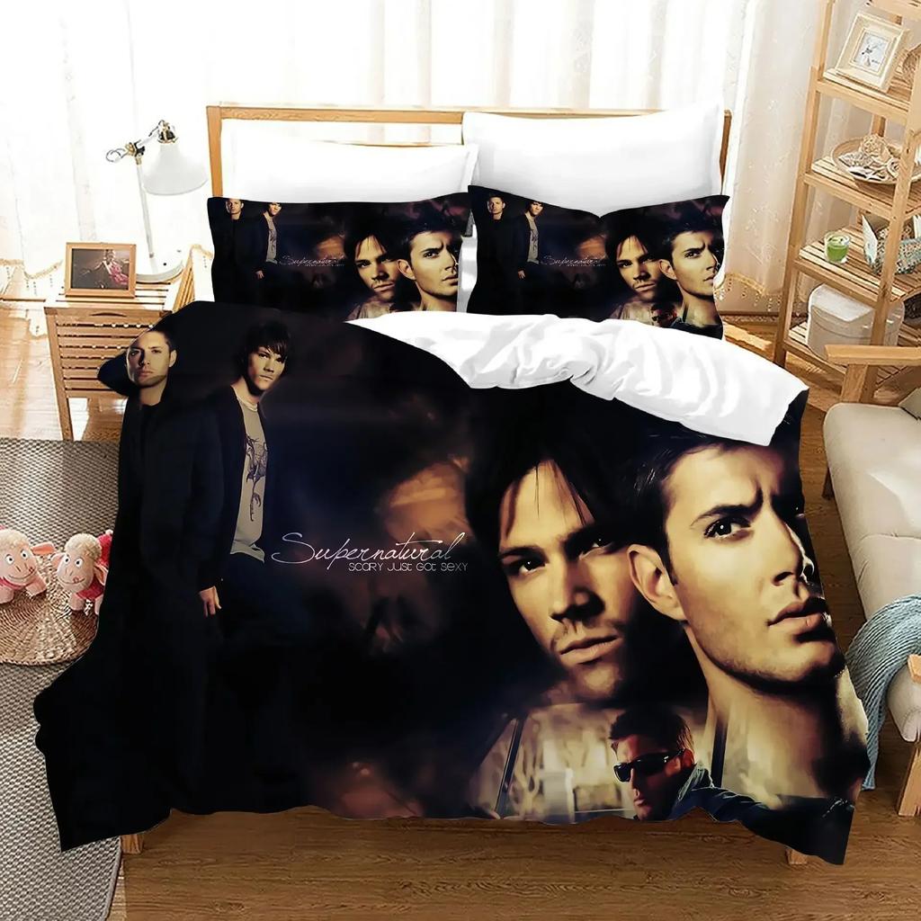 Comforter 3D Print Popular Tv Show Supernatural Bedding Set Comforter Home Textile Decor Queen King Single Size