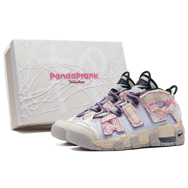 Nike Air More Uptempo Vintage Basketball Shoes Women's Mid top White/Purple/Pink FJ1387-001(TeamH-S-BOX)