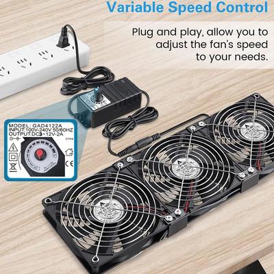 Abluftventilatoren Kühlung mit Controller 12cm 12V 220V Btc Maschinengehäuse Workstation Schrank Kühler Serverlüfter für GPU VGA