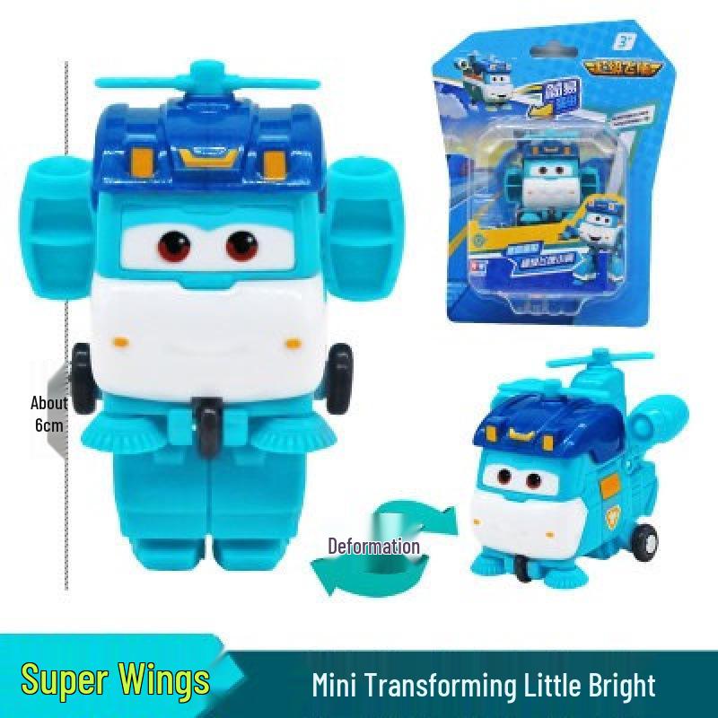 Super Wings Mini Transforming Robot Set: Jett & Jin Kid's Toy Collection