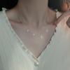 Galaxy gives you necklace light luxury niche water drop tassel temperament collarbone chain year ring