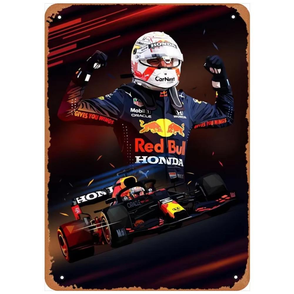 

Гоночный автомобиль Жестяные таблички Грандиозное настенное искусство Постер Табличка Знак Винтажная железная живопись Украшение для дома Кафе Гостиной Клуба Бара 20x30cm бордовый