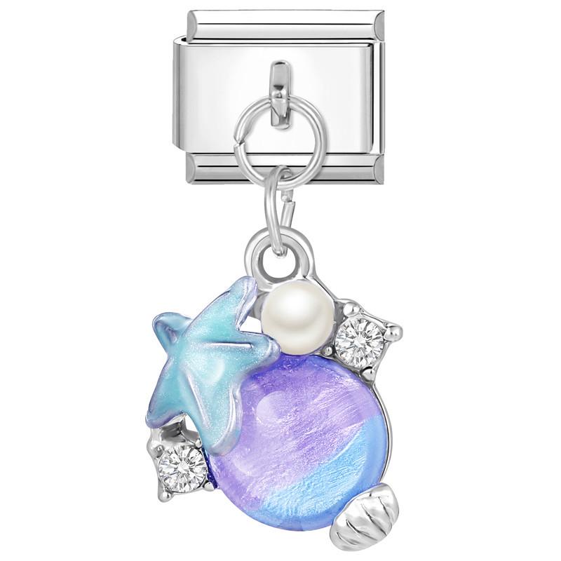 

Восхитительный браслет-шарм с сине-фиолетовой бабочкой 1*0.9cm