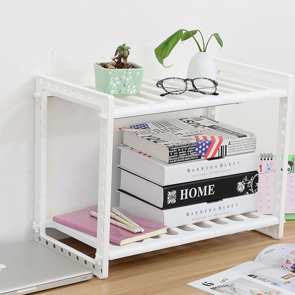 2-lagiges weißes Edelstahl-Spülbeckenregal Unterschrank Verstellbare Aufbewahrungsregale für die Küche