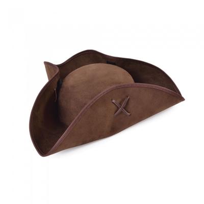 Bristol Novelty Unisex Suede Tricorn Pirate Hat