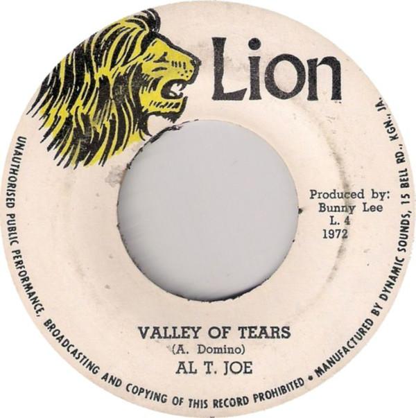 

7inch Record AL T. JOE Valley Of Tears Be My Guest L4 Lion 1972 Jamaica Reggae Ska Dub Used